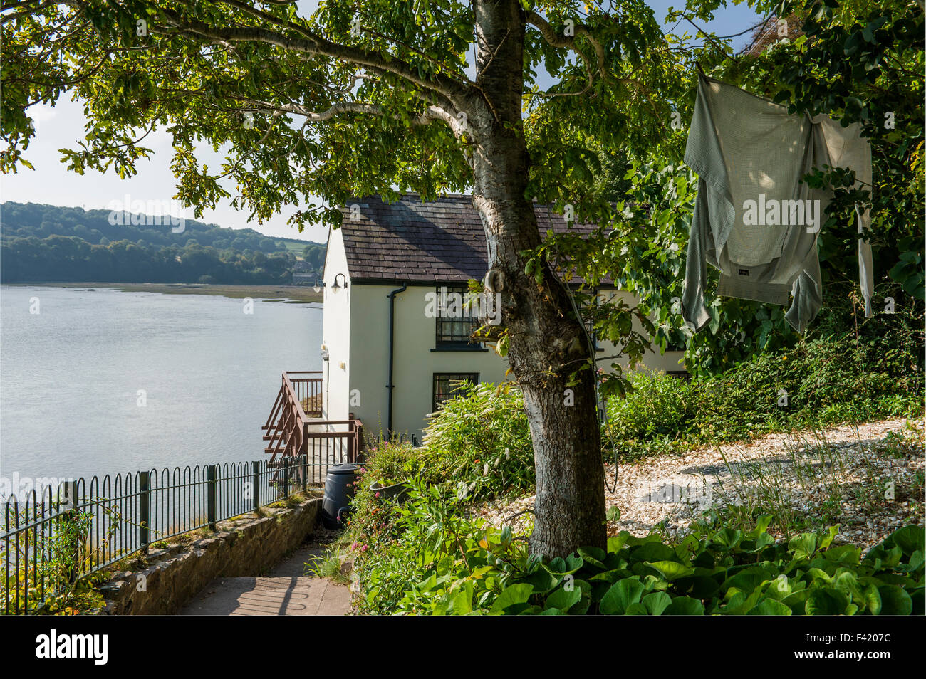 Dylan Thomas' boat house. Stock Photo