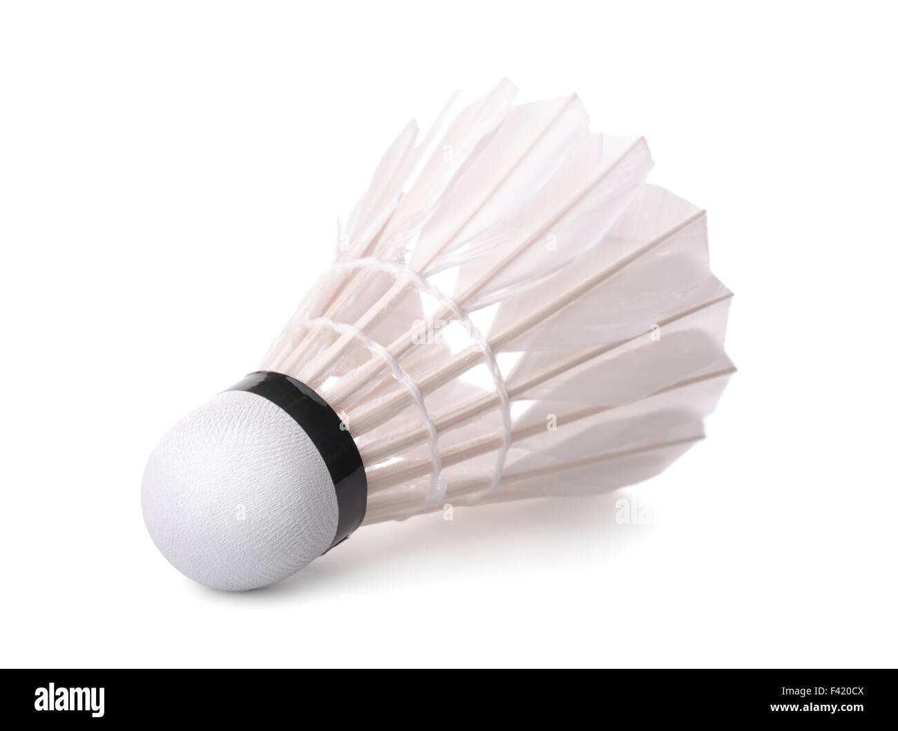 Badminton shuttlecock isolated on white Stock Photo