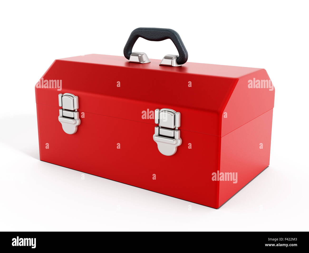Red toolbox isolated on white background Stock Photo - Alamy