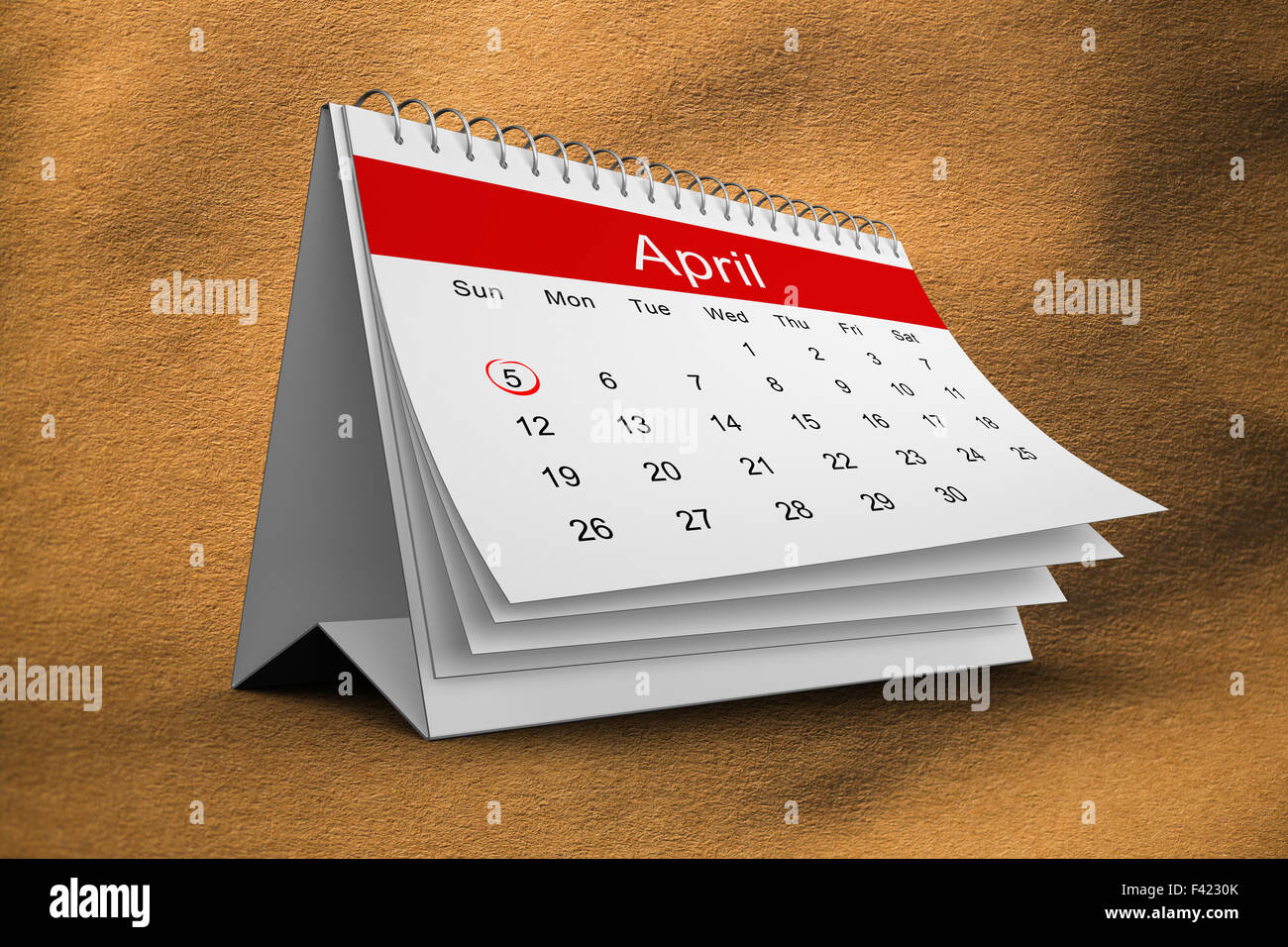 Composite image of april calendar Stock Photo - Alamy