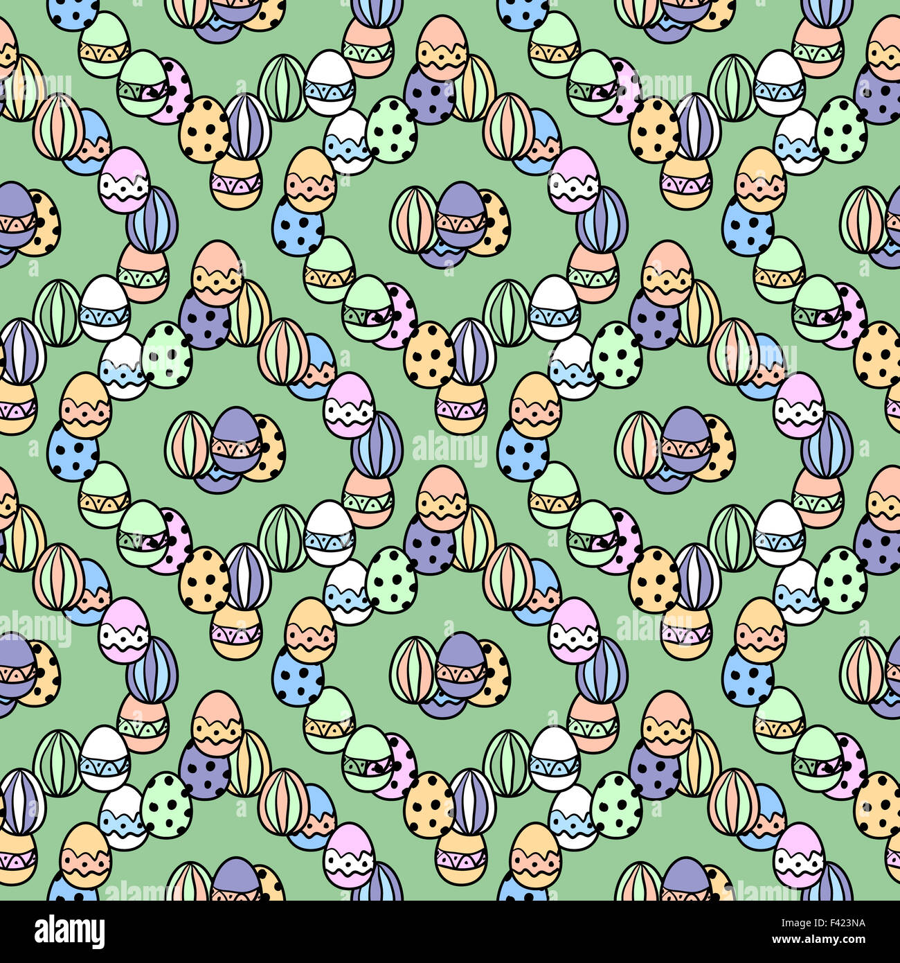 Easter egg seamless  pattern. Stock Photo