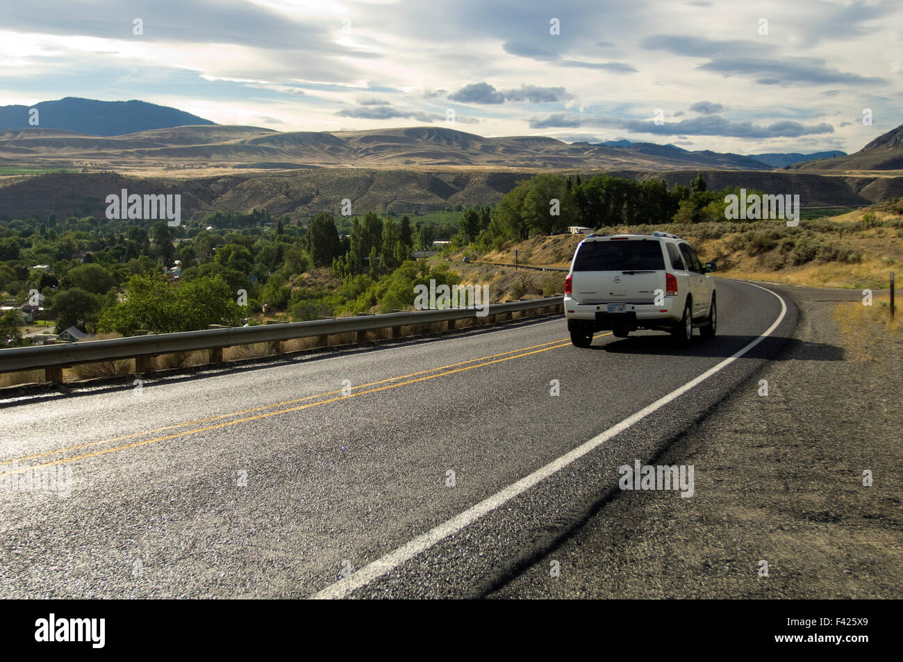 SUV on Washington, State Highway 20 just south of the Canadian border