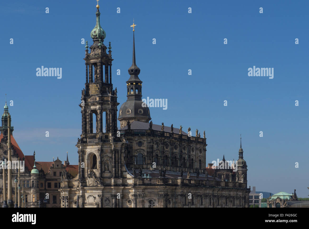 Dresden Katholish Hofkirch,Roman Catholic Cathedral Stock Photo