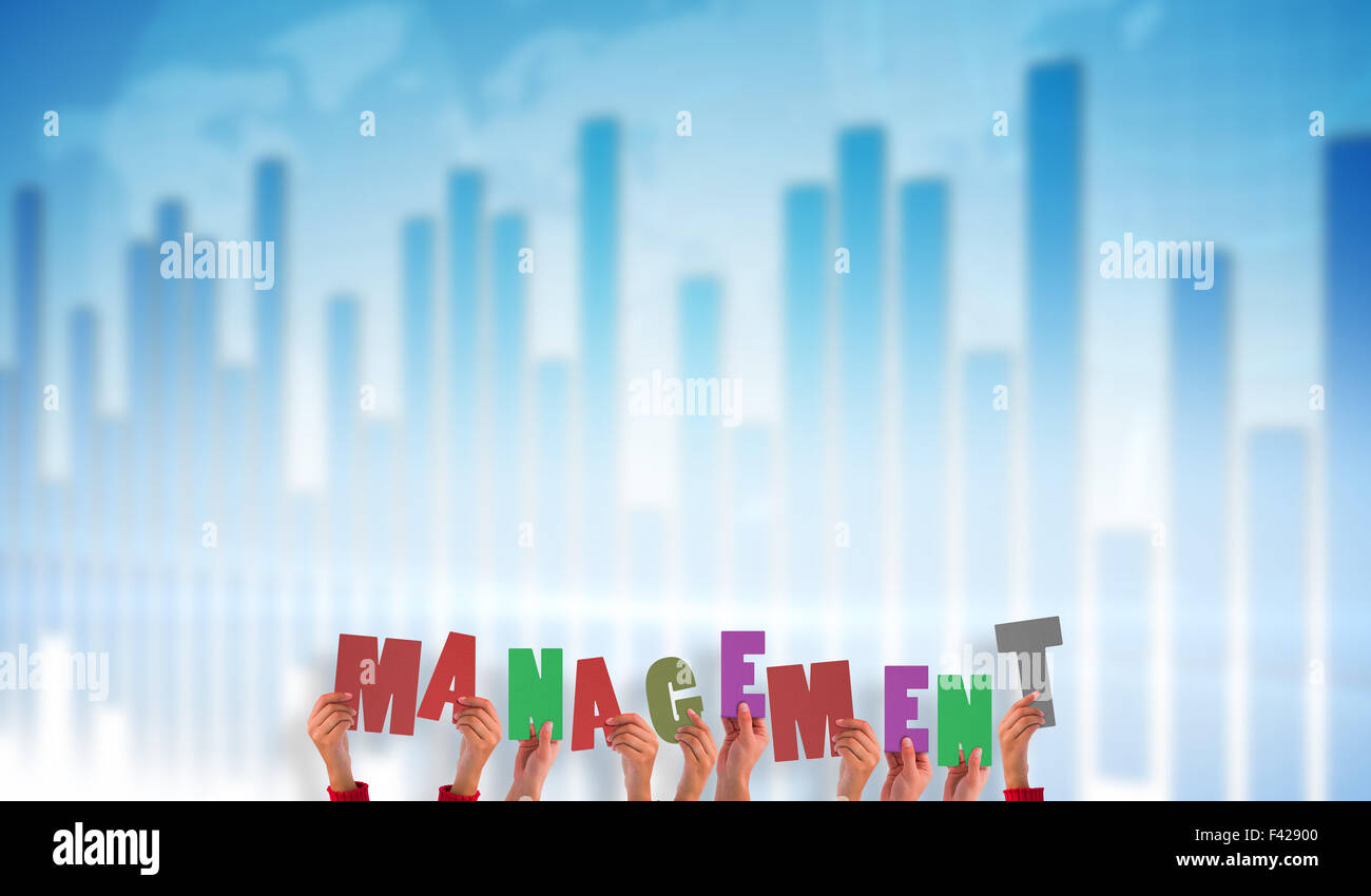 Composite image of hands showing management Stock Photo Alamy