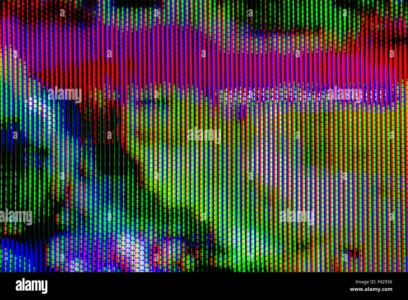Digital TV broadcast glitch, television screen as technology background Stock Photo