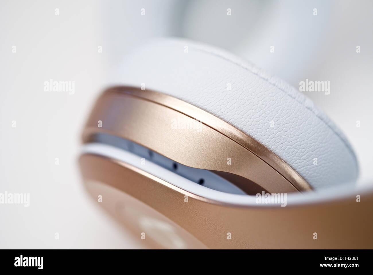 Music wireless headphone industrial design detail shapes Stock Photo