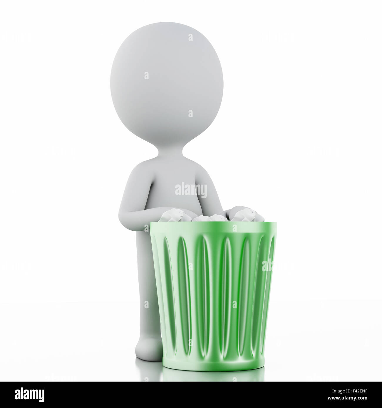 3d render trash can hi-res stock photography and images - Alamy