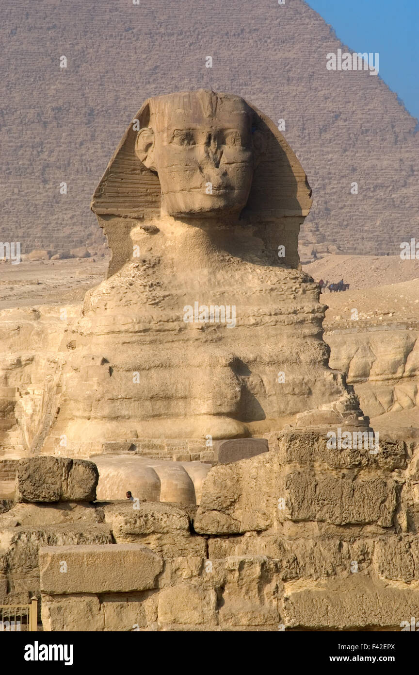 Egypt. Great Sphinx of Giza. Limestone statue with lion body and human
