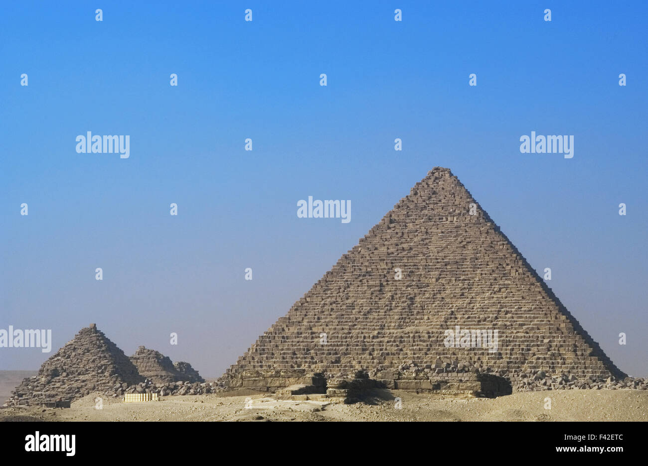 Egypt. The Great Pyramid of Giza called the Pyramid of Menkaure, the ...
