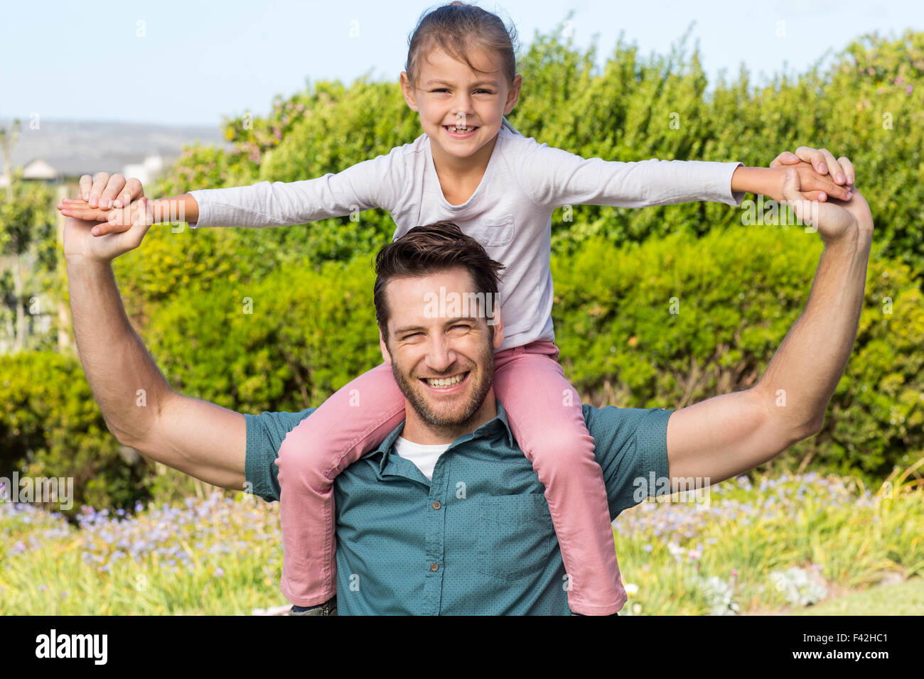 Father and daughter having fun Stock Photo - Alamy