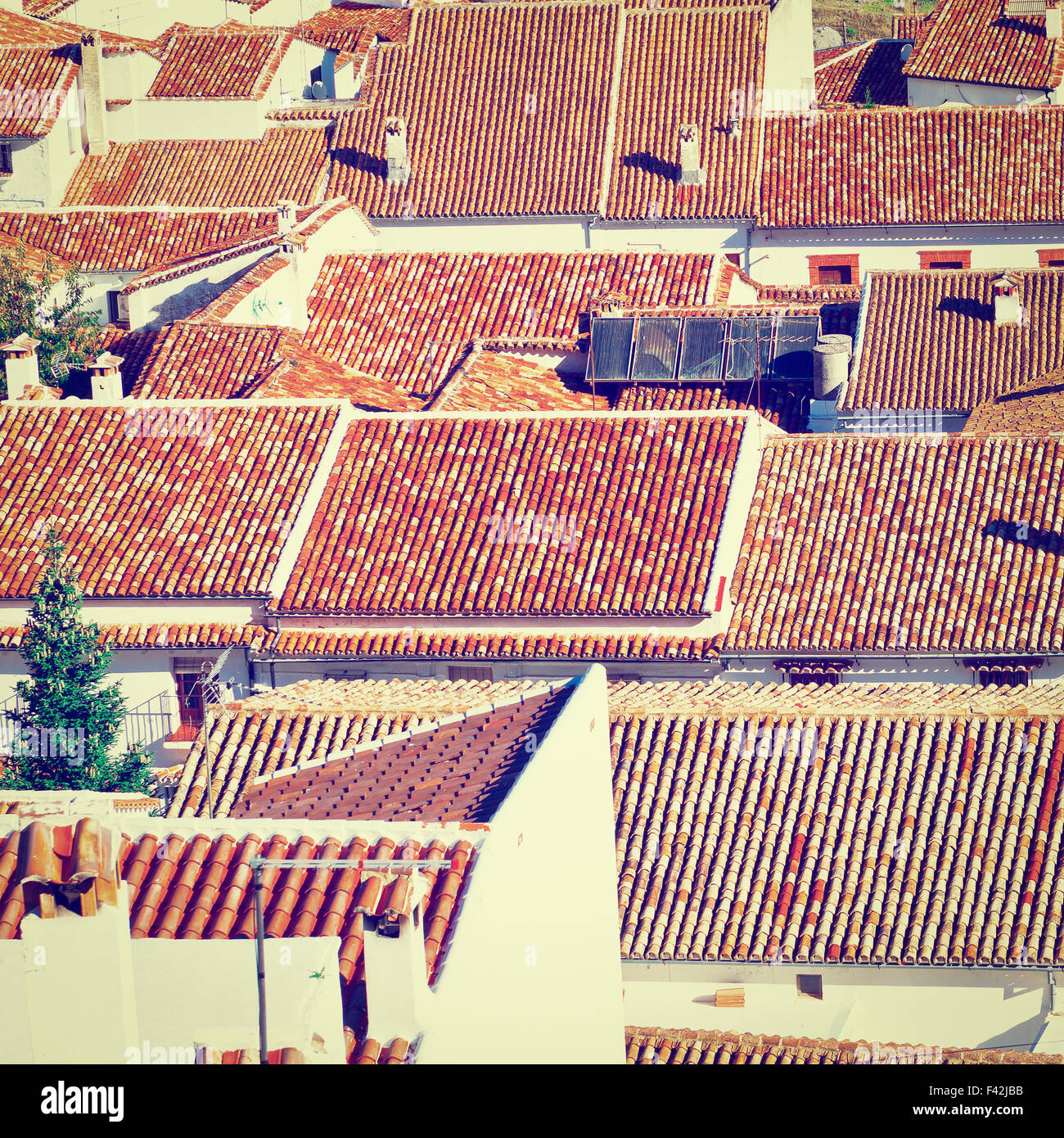 Spanish red roof tiles hi-res stock photography and images - Alamy