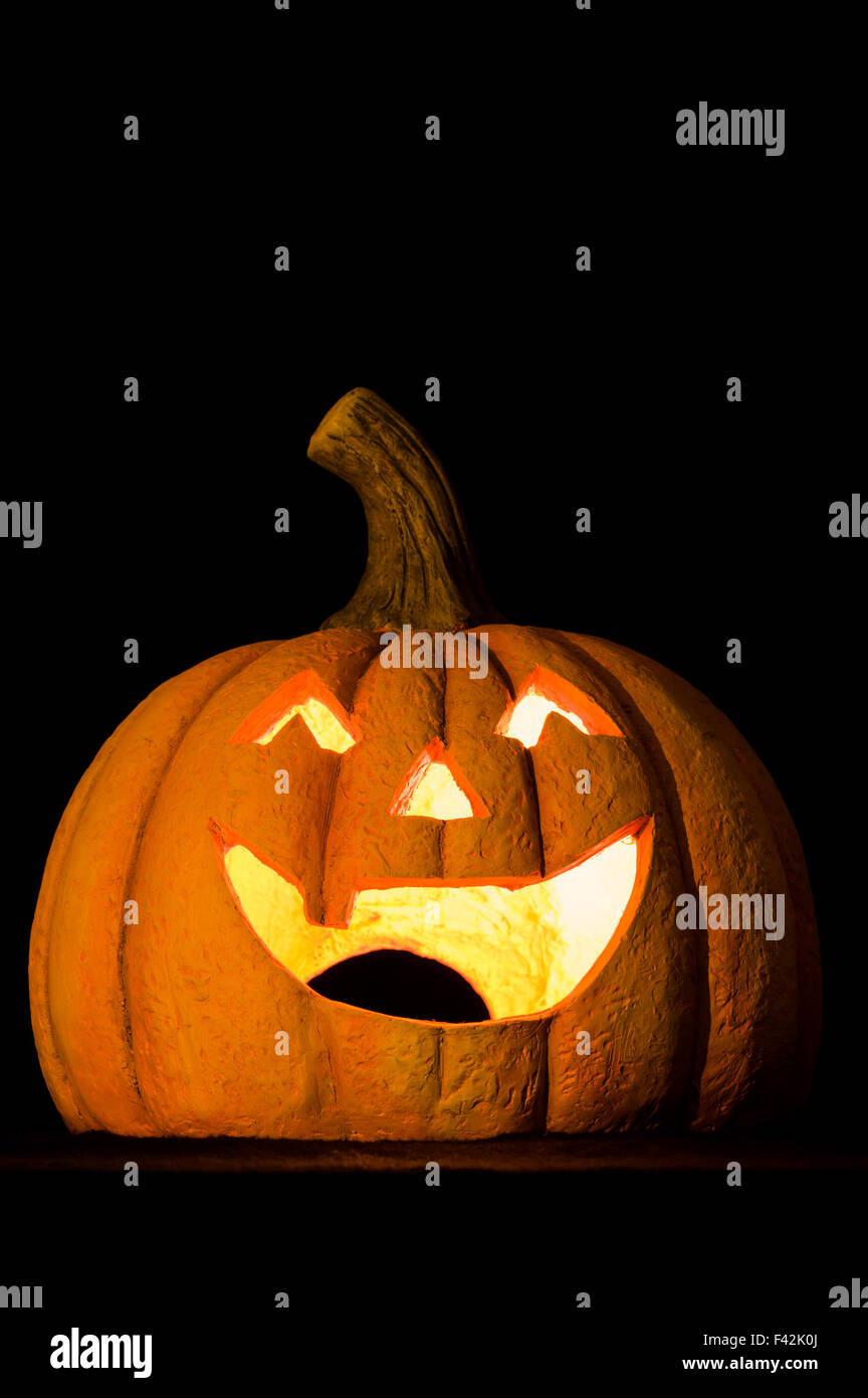 Halloween pumpkin head jack lantern with scary evil faces spooky ...