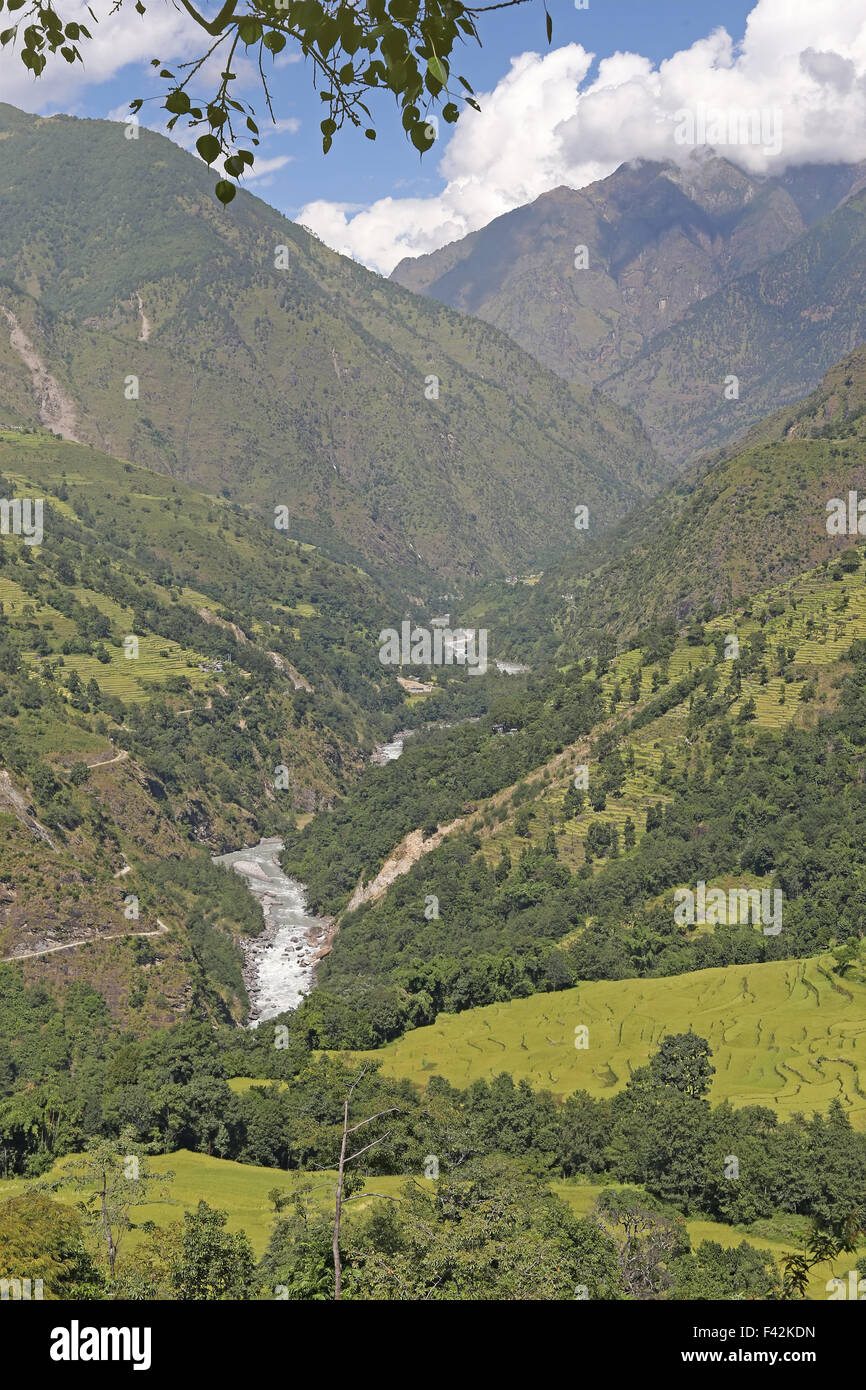 Himalayan valley Stock Photo