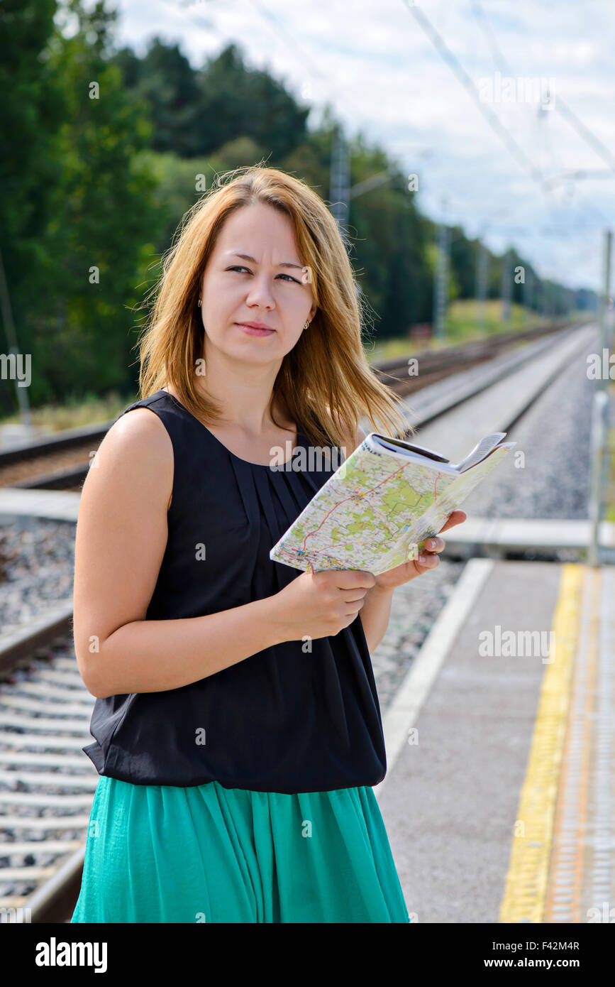 Waiting train train platform hi-res stock photography and images - Alamy