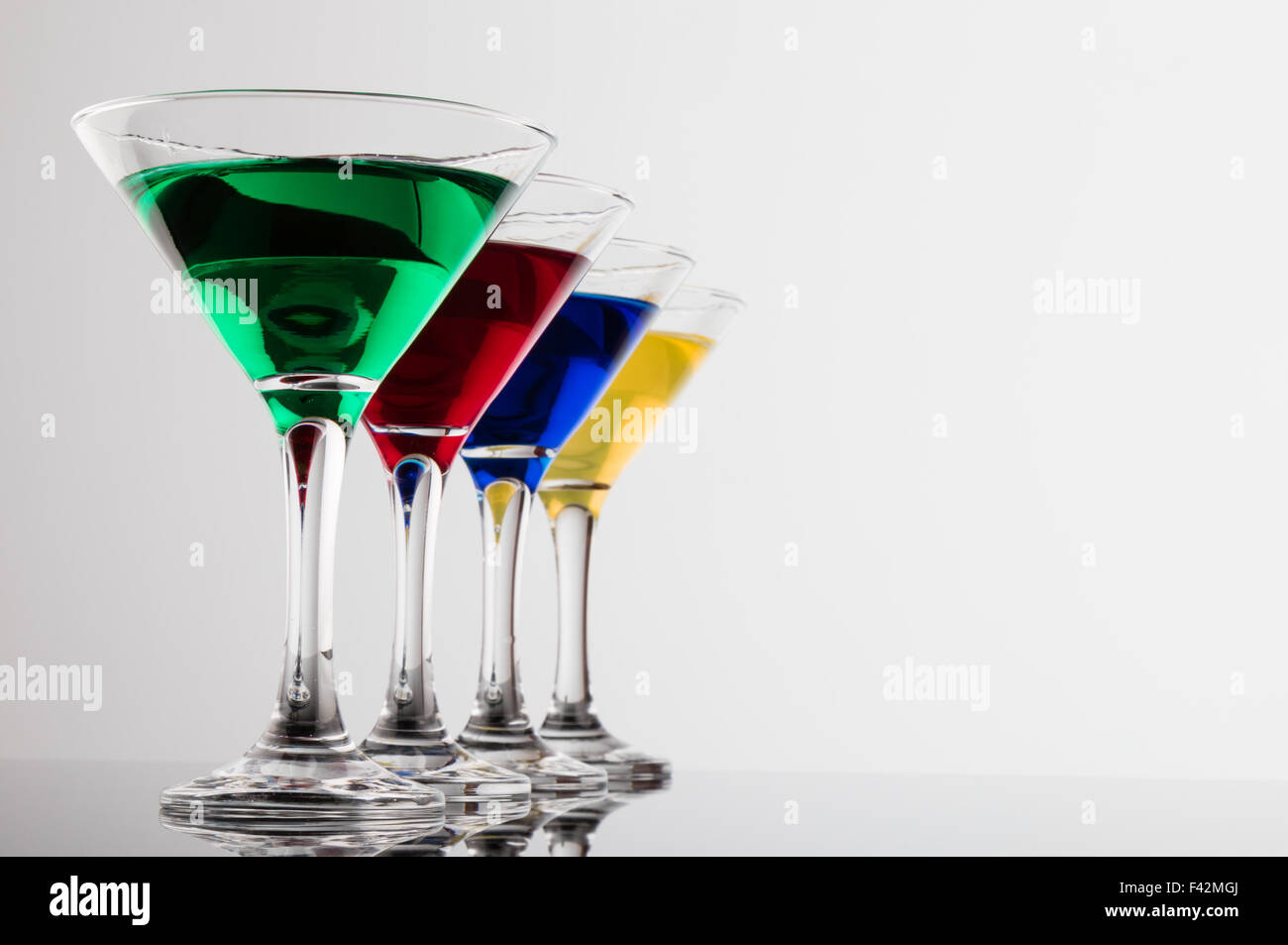 Cocktail Ranges Colour color cocktails in line Stock Photo - Alamy