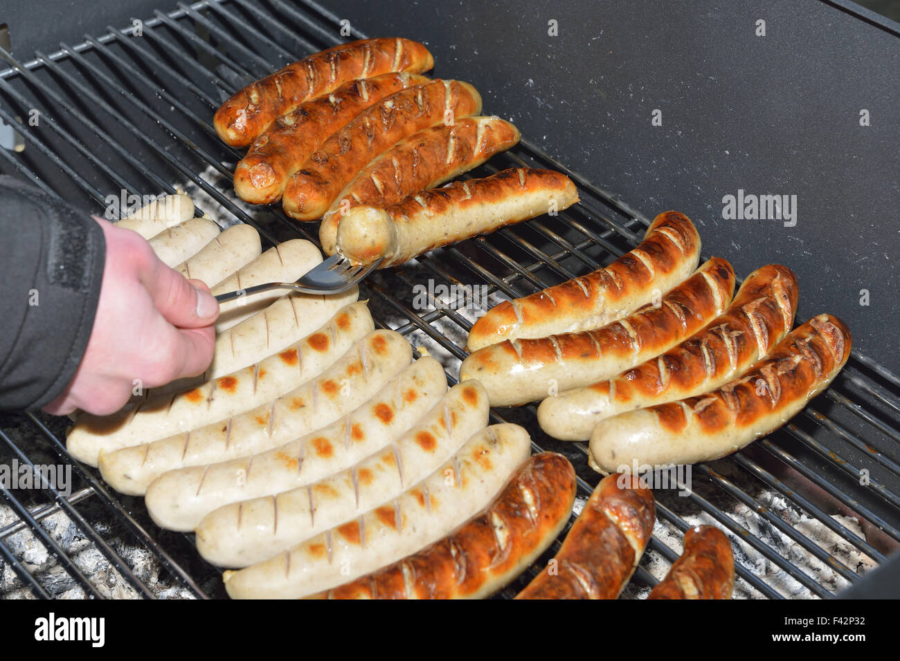 Grilled sausages Stock Photo