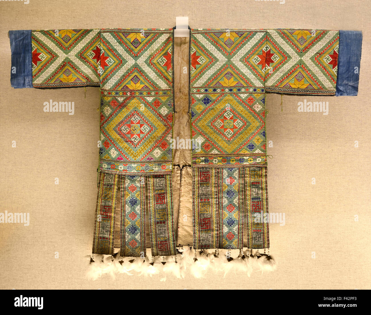 Brocade ritual attire Miao -  Rongjiang Guizhou 1950 Shanghai Museum of ancient Chinese art China Stock Photo