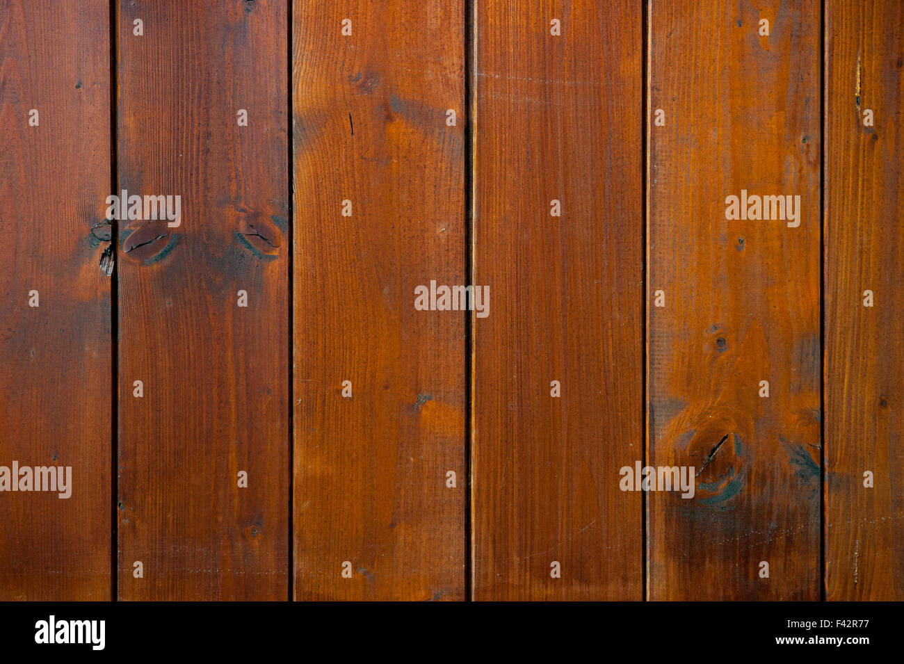 Brown wood plank wall seamless surface, uneven abstract background Stock Photo