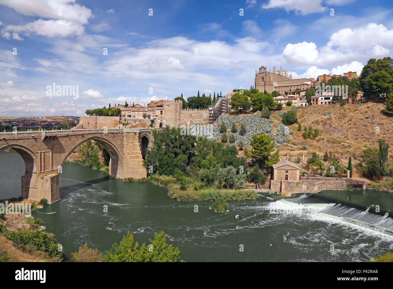 Bridge over Tagus, Toledo, Spain Stock Photo