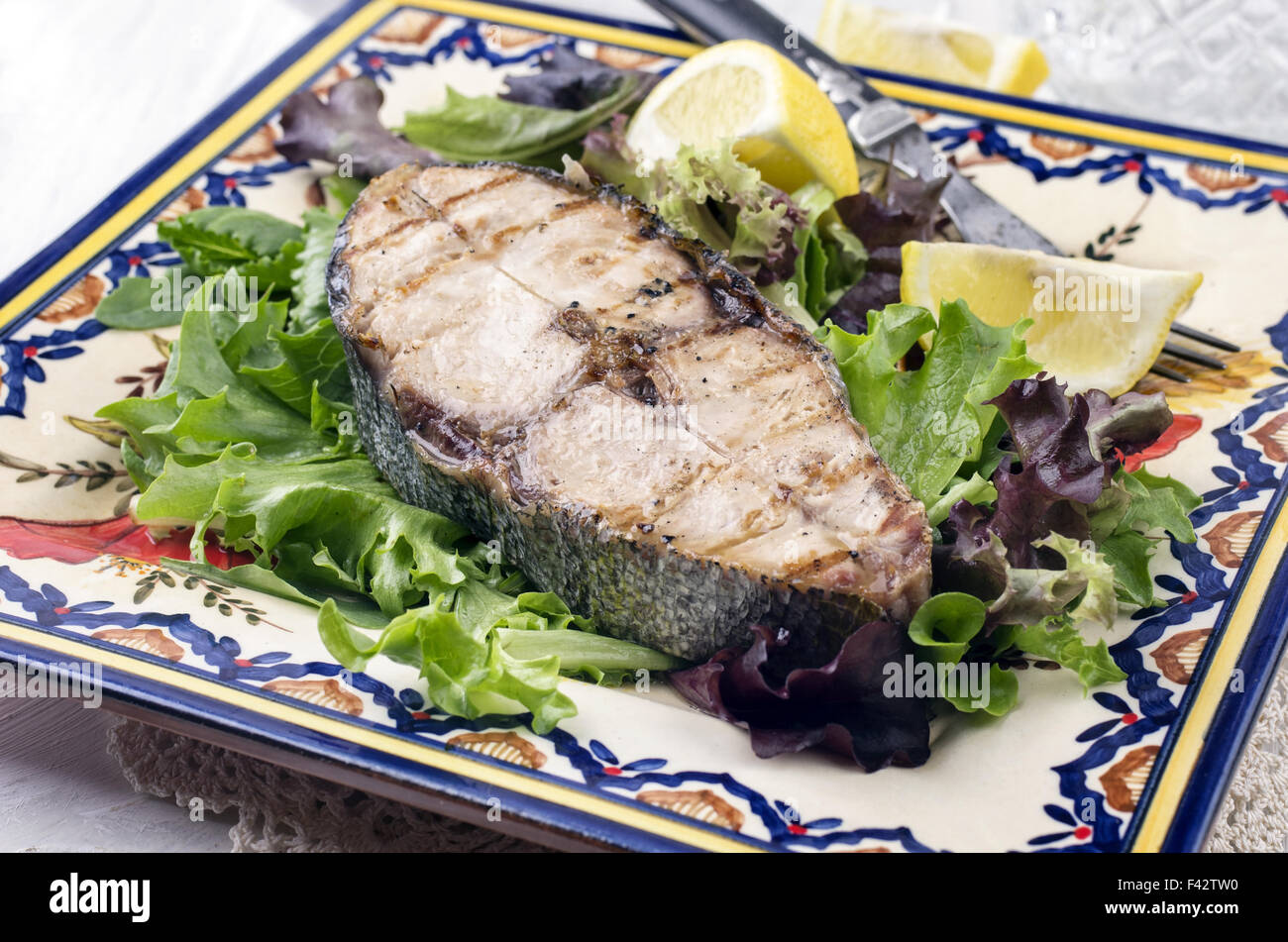 bonito steak gegrillt Stock Photo