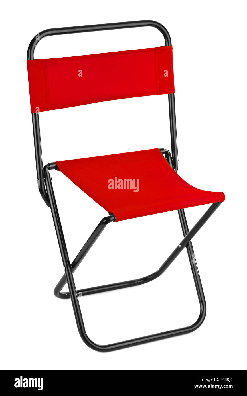 Red folding chair Stock Photo Alamy