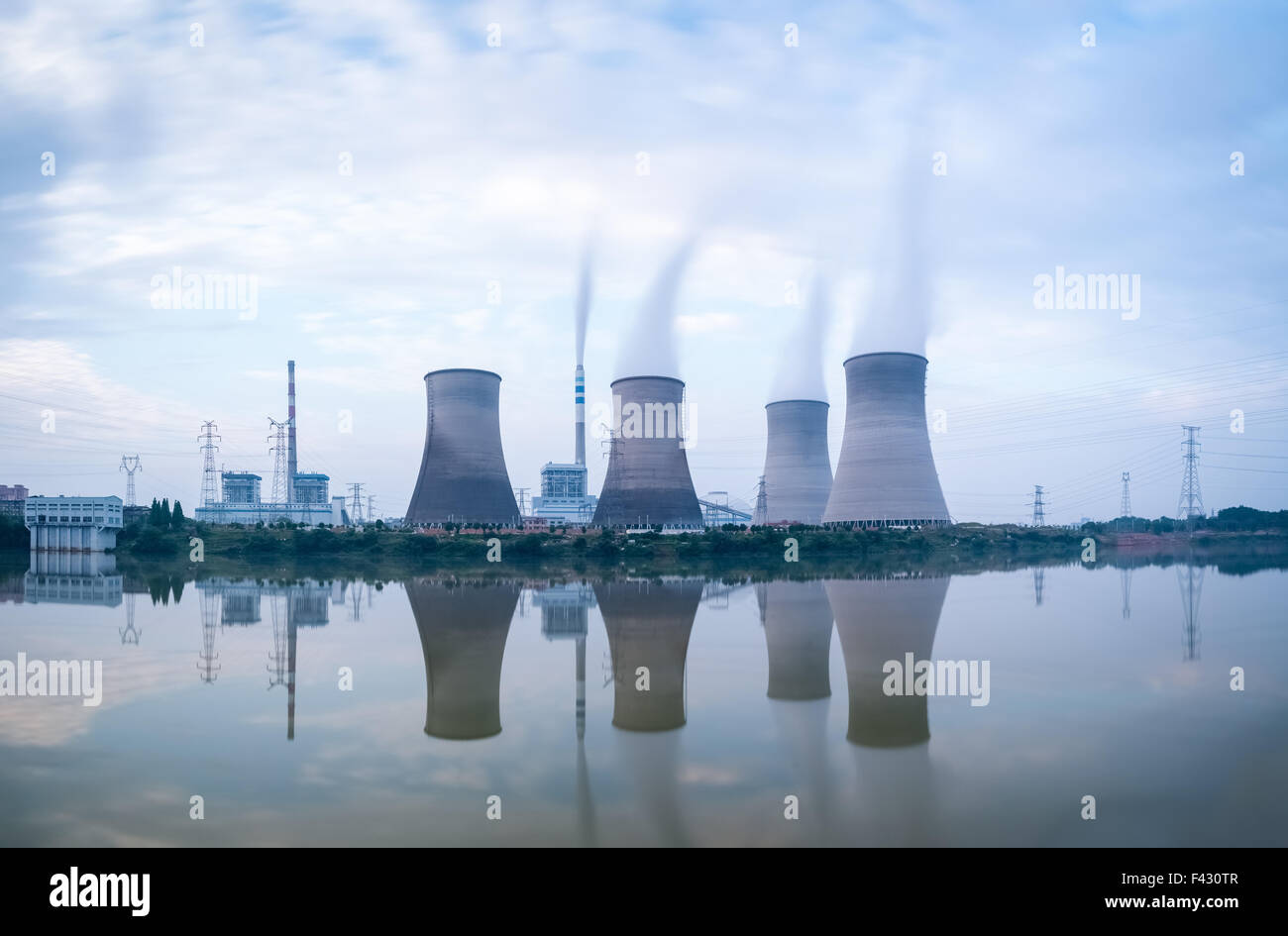 power plant in riverside Stock Photo