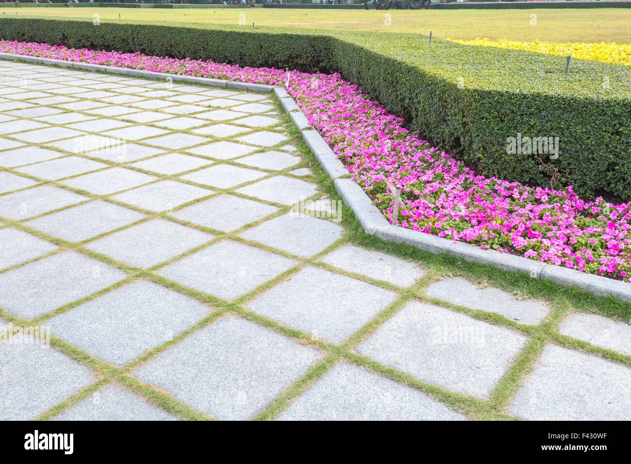 neat gardening background Stock Photo