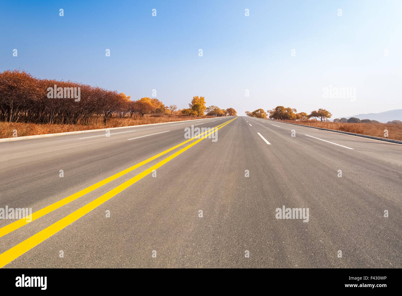road and prairie Stock Photo