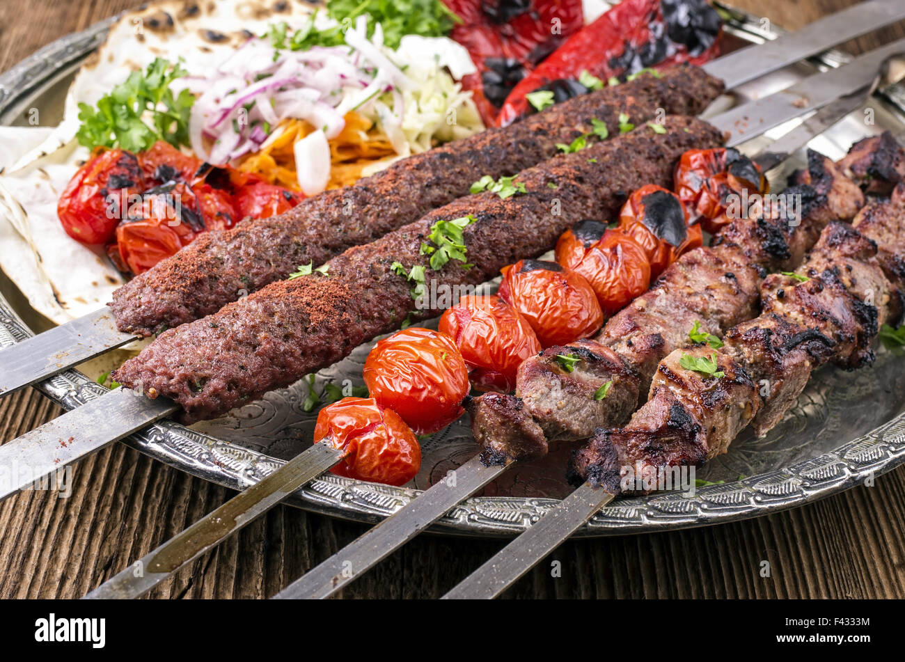 grilled kebab Stock Photo