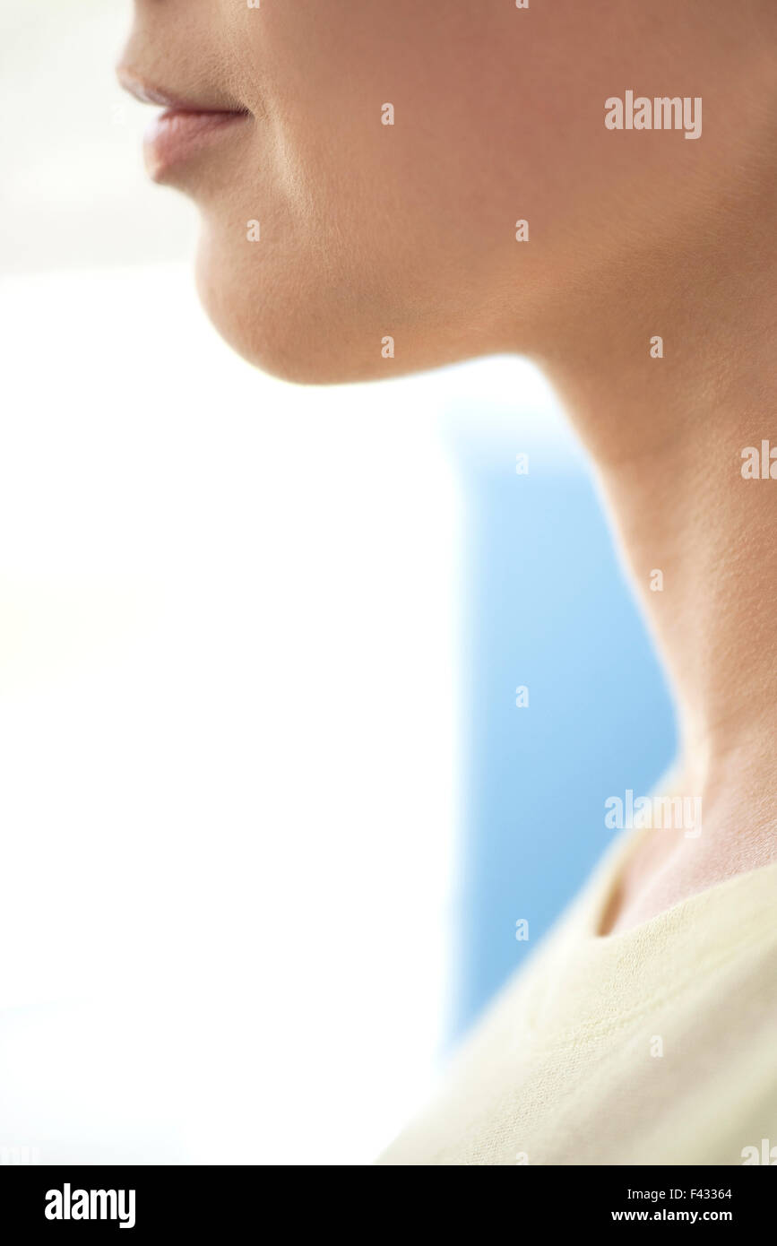 Woman's face, close-up Stock Photo