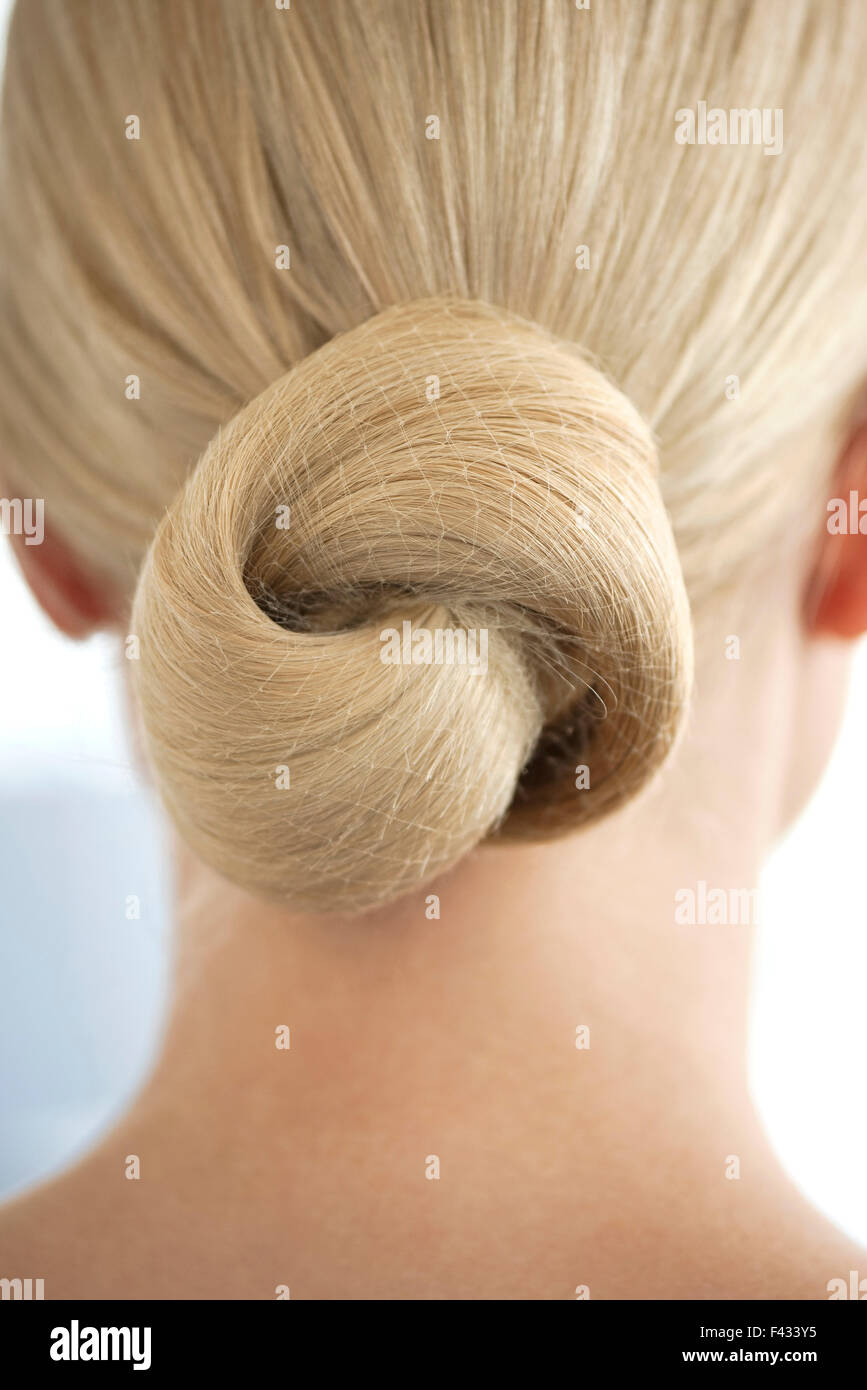 Chignon, close-up Stock Photo