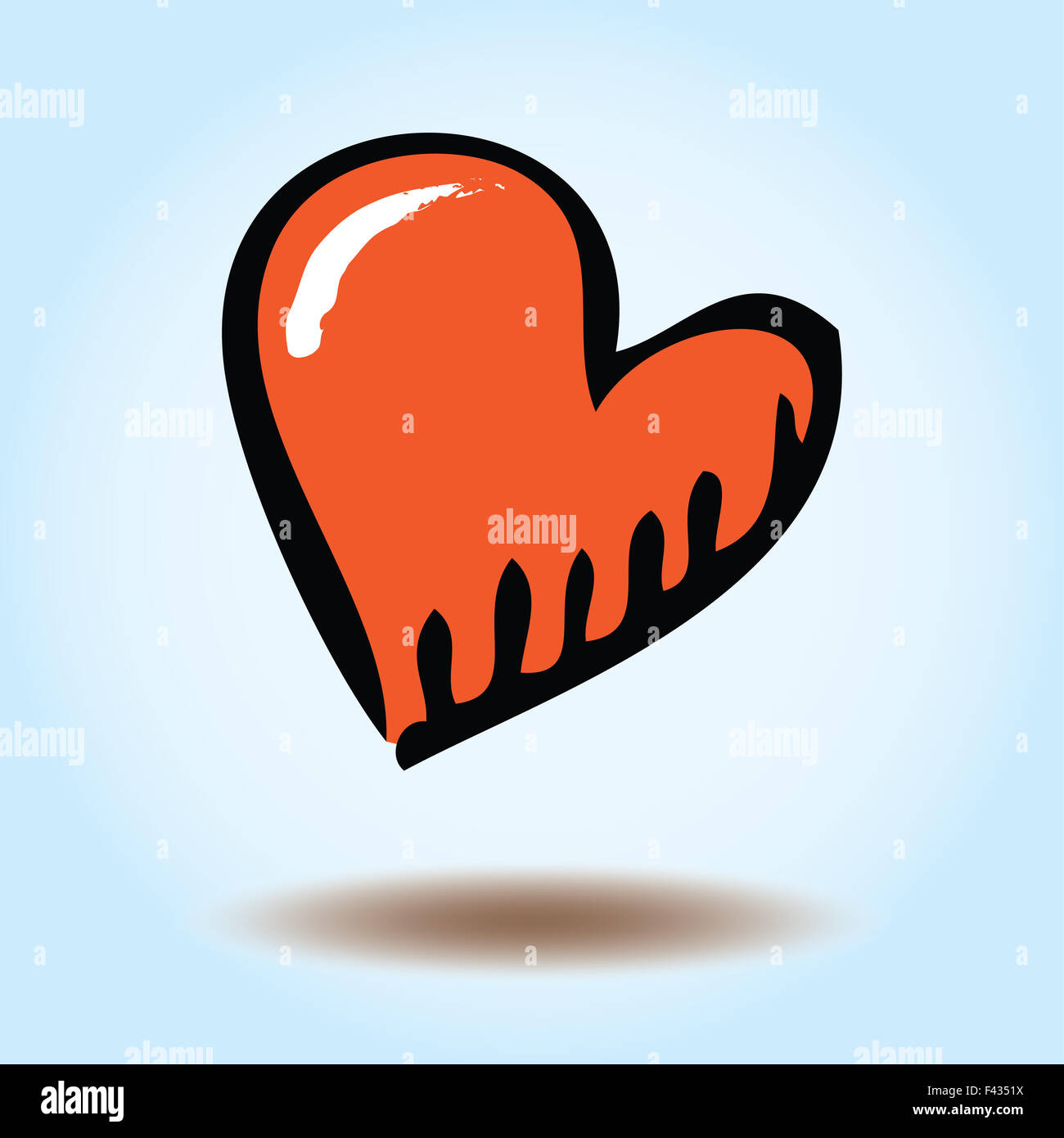 Blue heart vector hi-res stock photography and images - Alamy