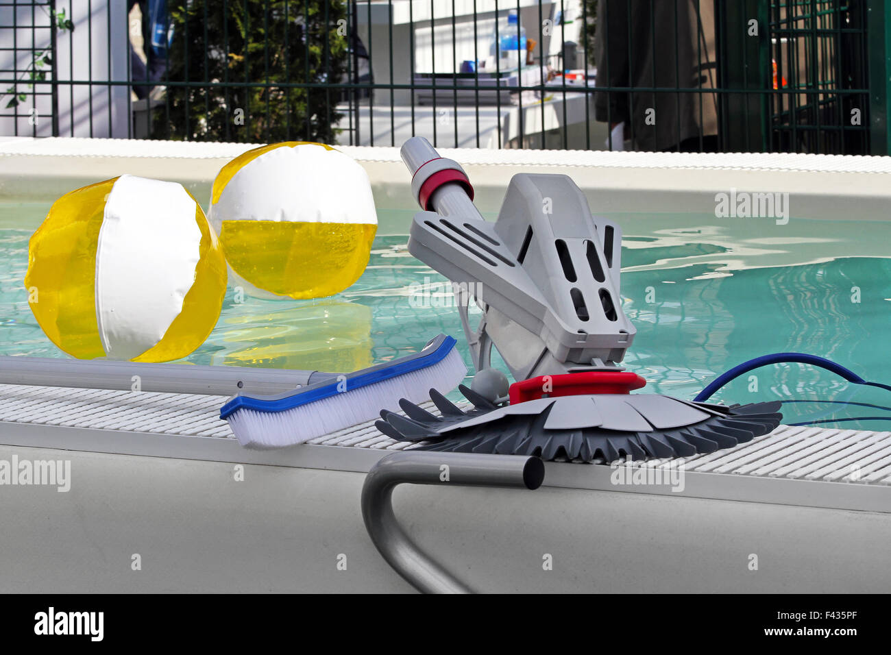 Pool cleaning equipment Stock Photo Alamy