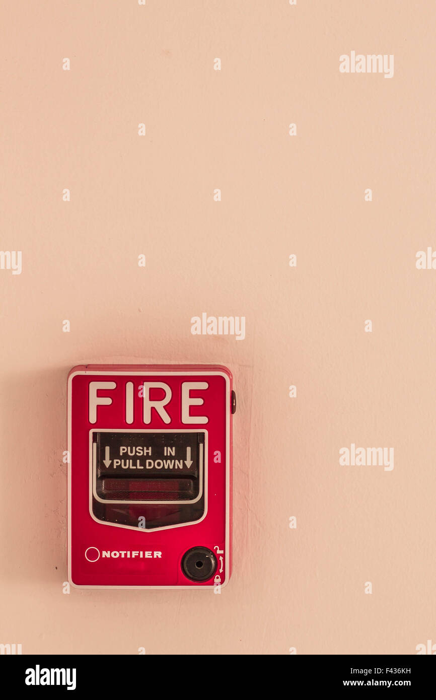 The alarm for alerting the fire Stock Photo Alamy