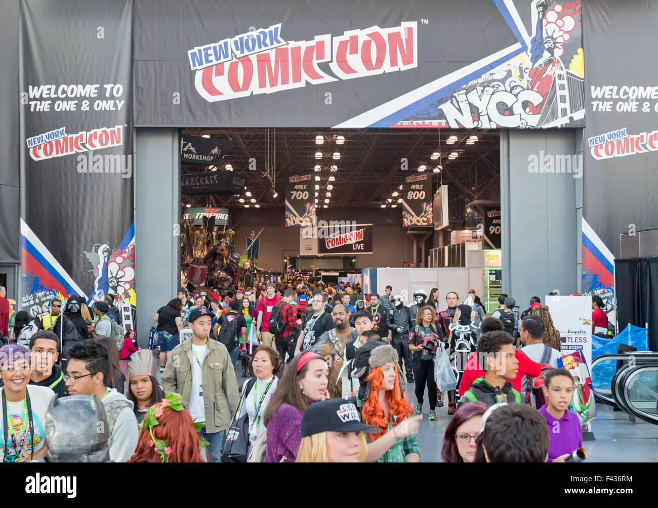 A crowd of visitors and fans to the New York ComicCon comic book and