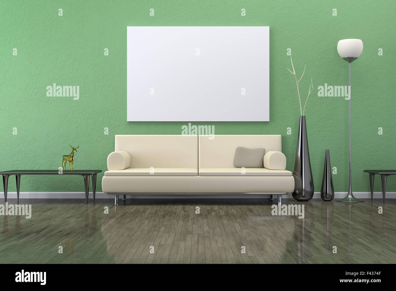 green room with a sofa Stock Photo