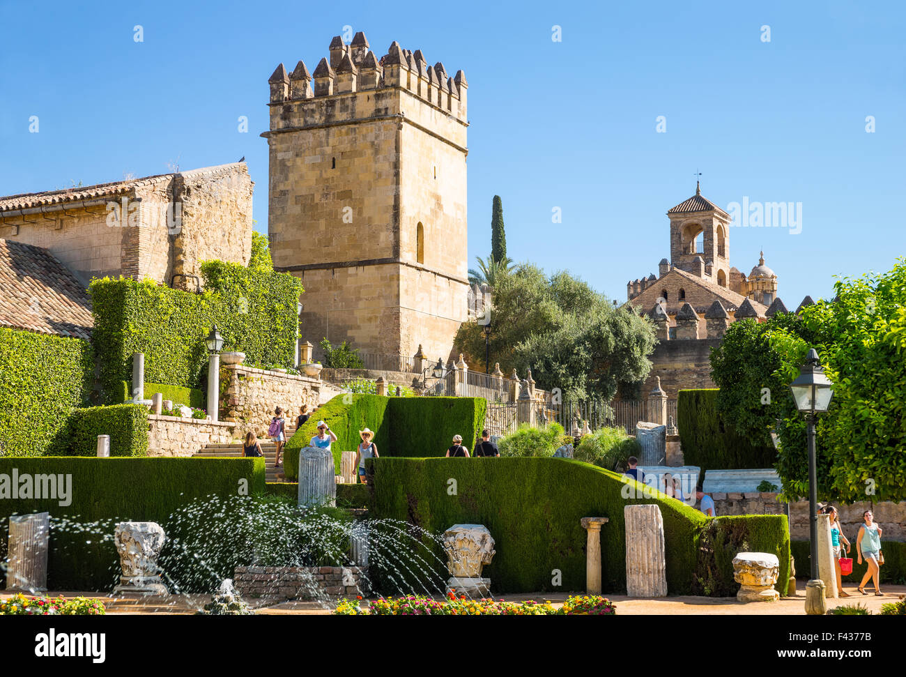 Spain, Cordoba, the gardens of the Alcazar of the Christian Kings Stock Photo