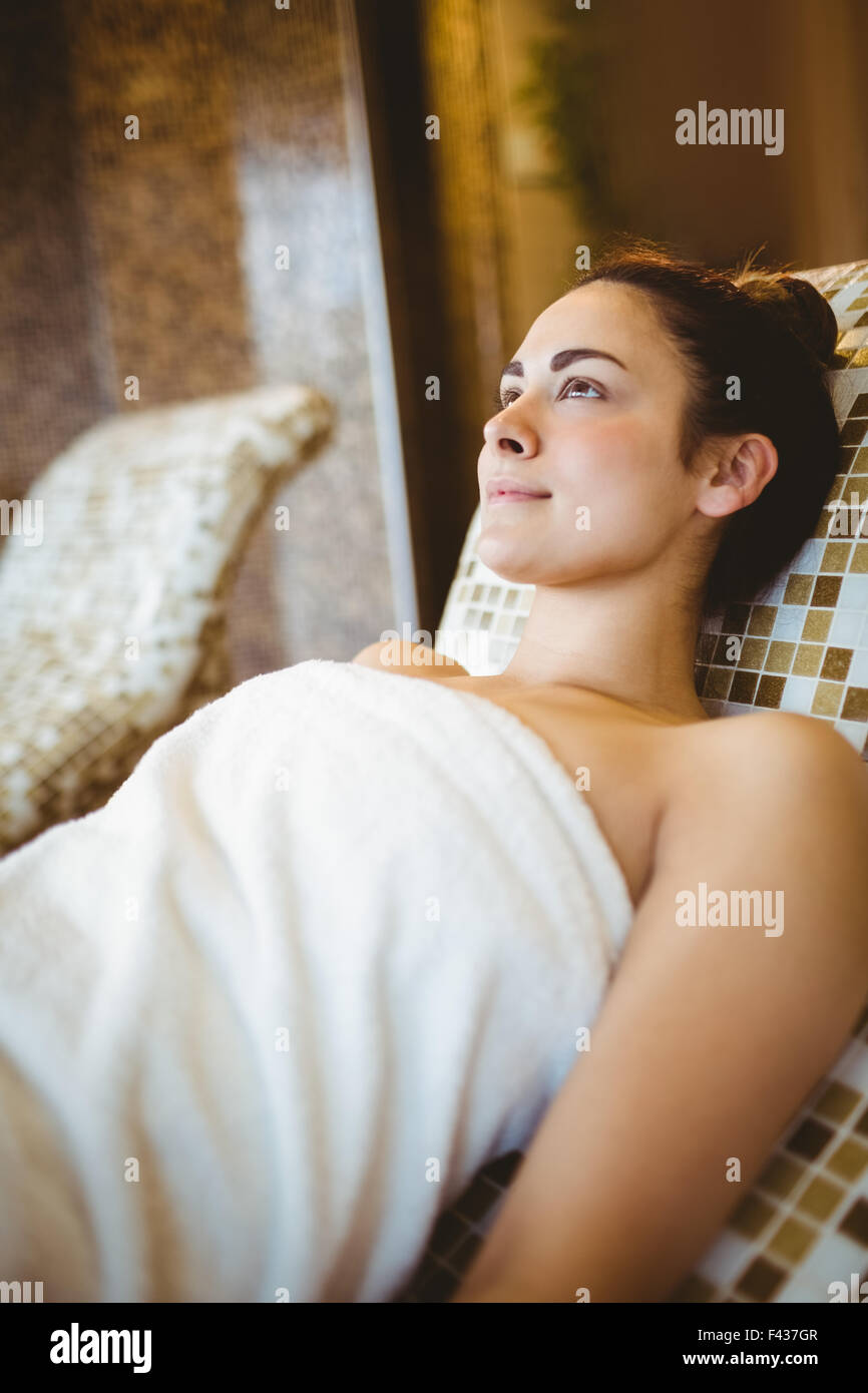 Peaceful woman lying down hi-res stock photography and images - Alamy