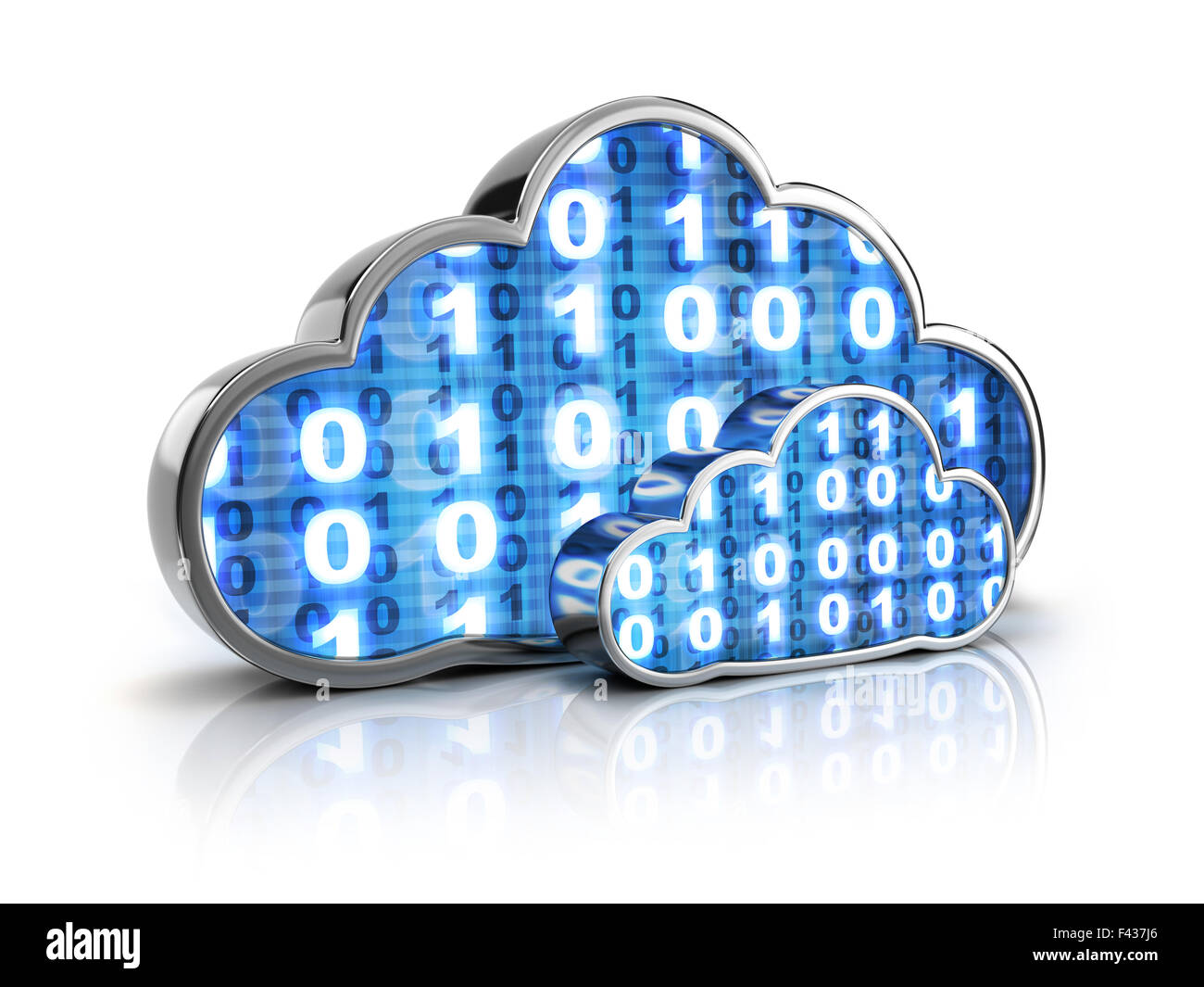 Abstract cloud storage (done in 3d) Stock Photo