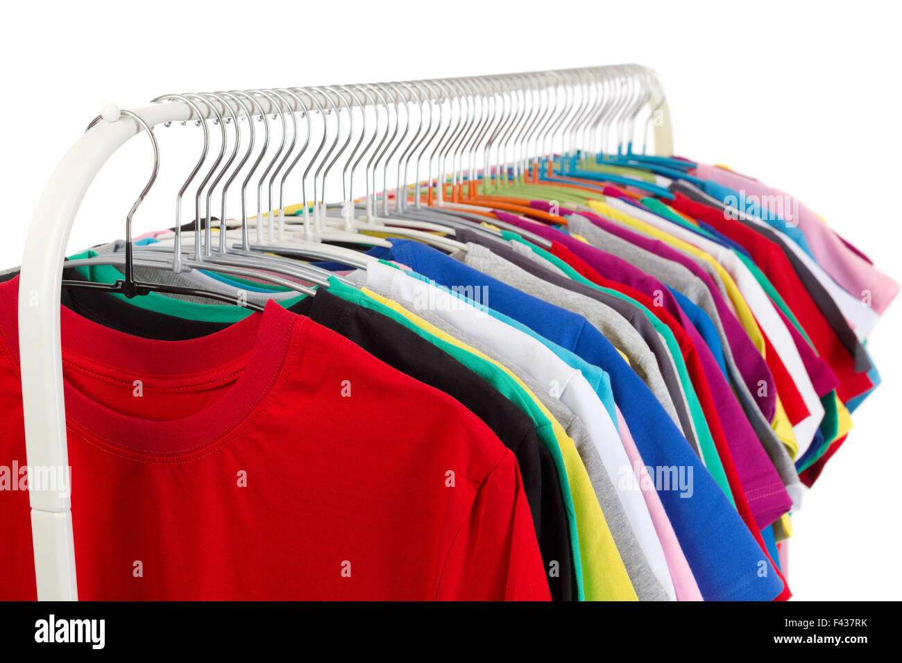 Hanged clothing in fair Stock Photo