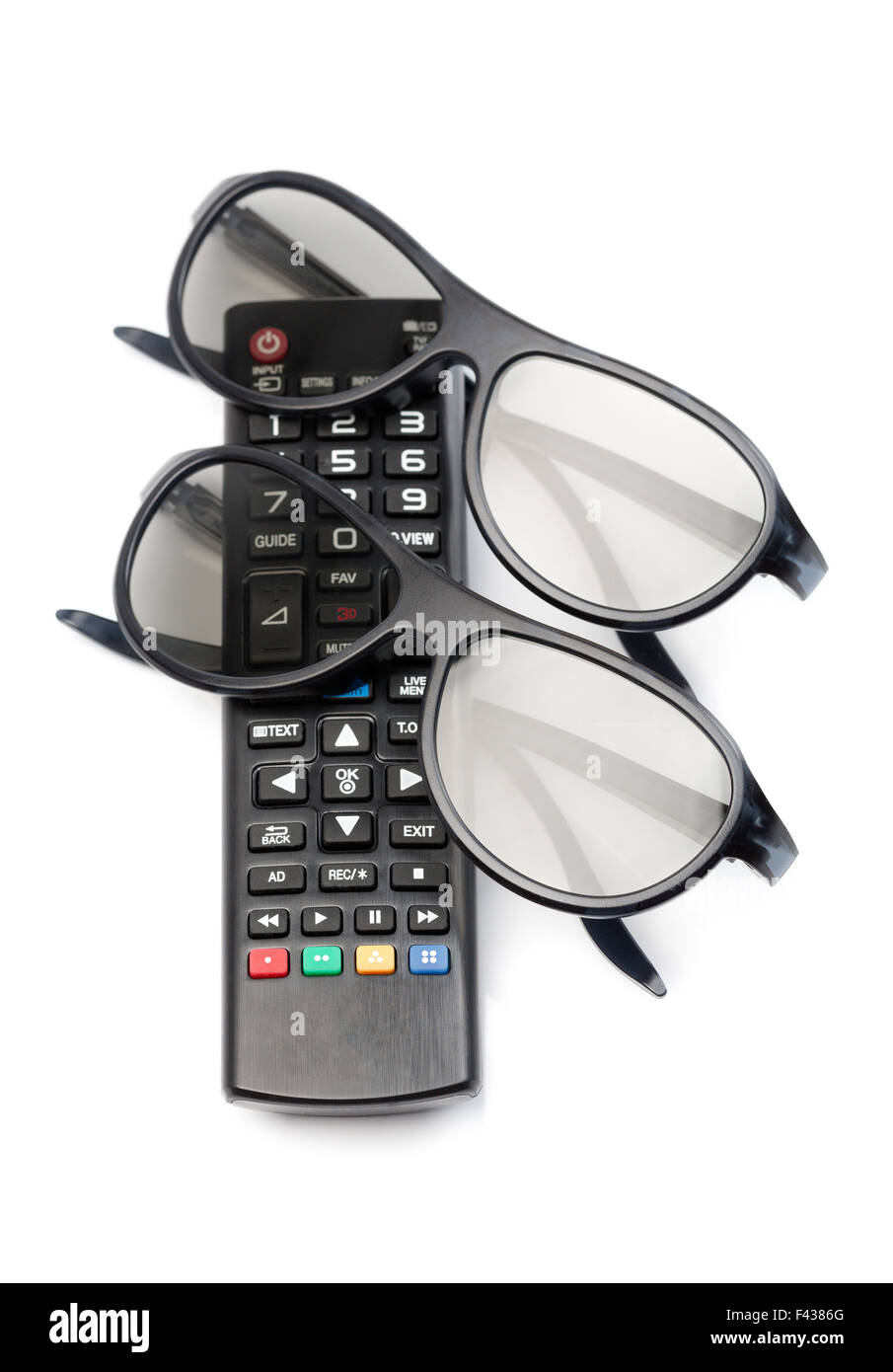 control of 3d TV glasses Stock Photo