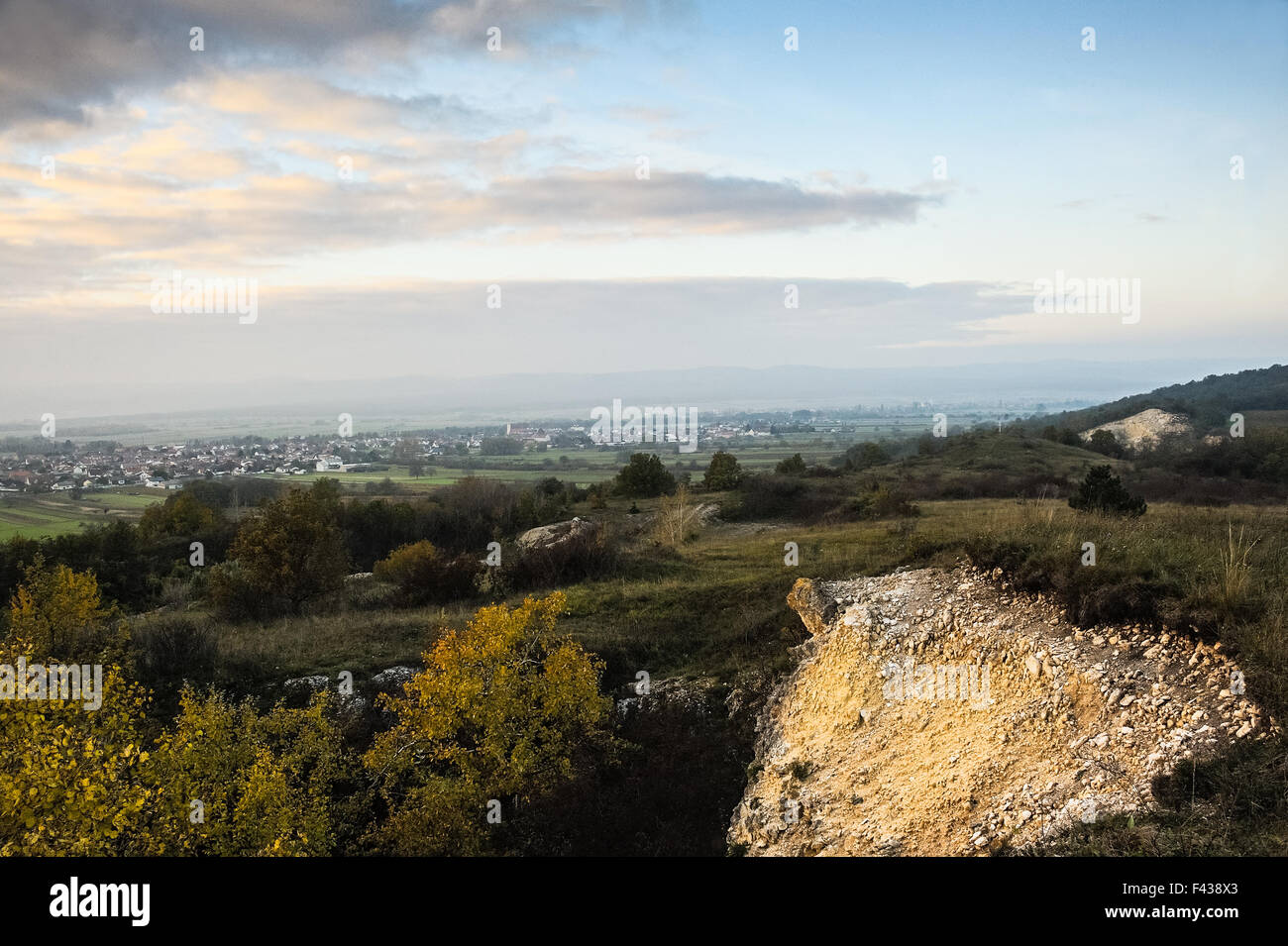 Landscape at Oslip in Burgenland Stock Photo