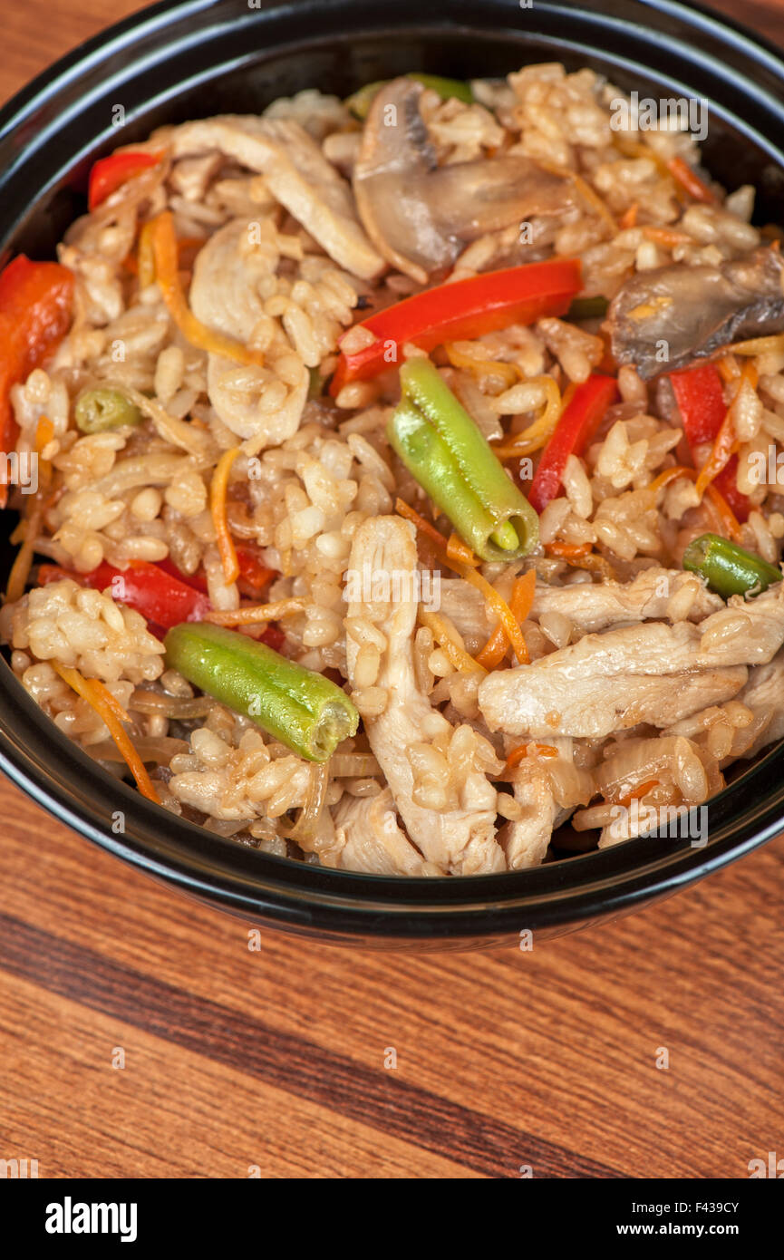 Rice chicken vegetable Stock Photo - Alamy