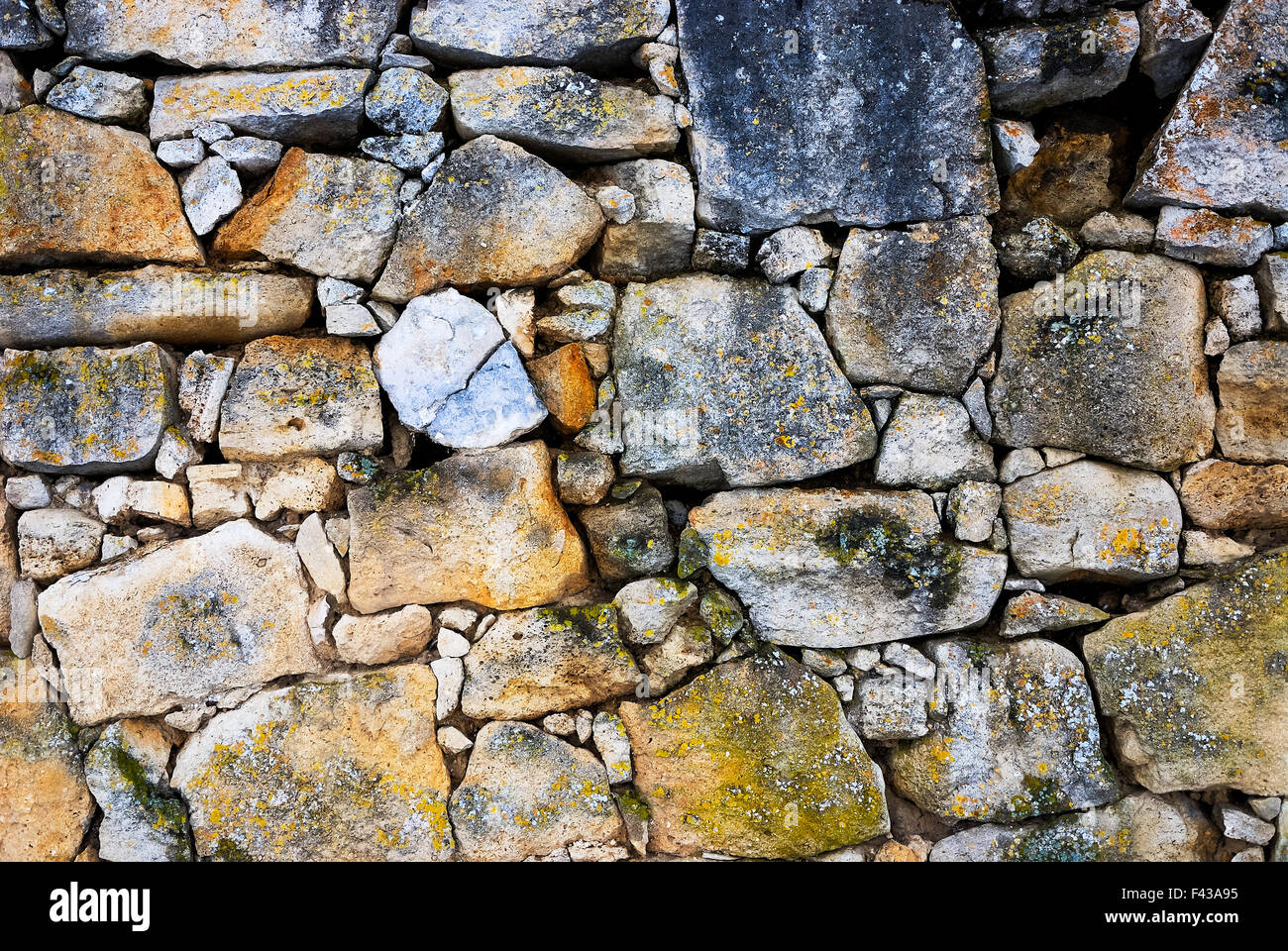 Old wall of stones Stock Photo