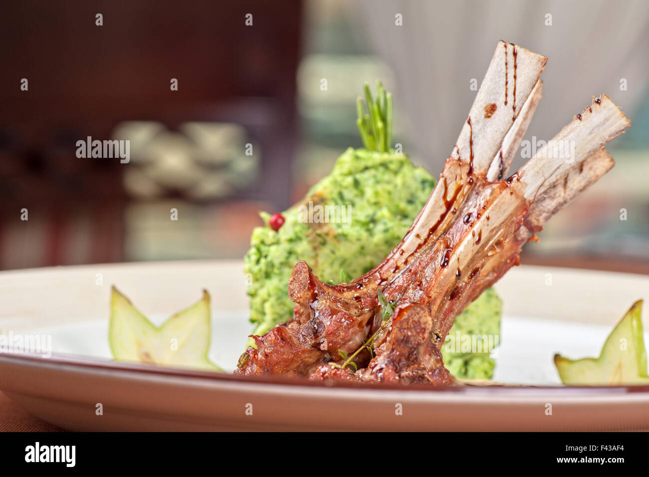 Roast goat ribs hi-res stock photography and images - Alamy
