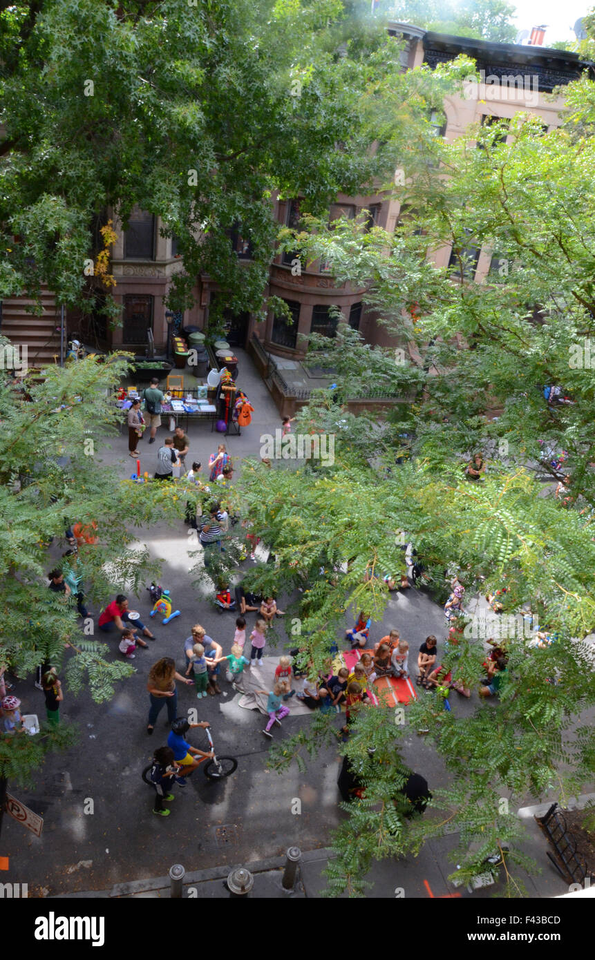 block party in park slope brooklyn new york Stock Photo