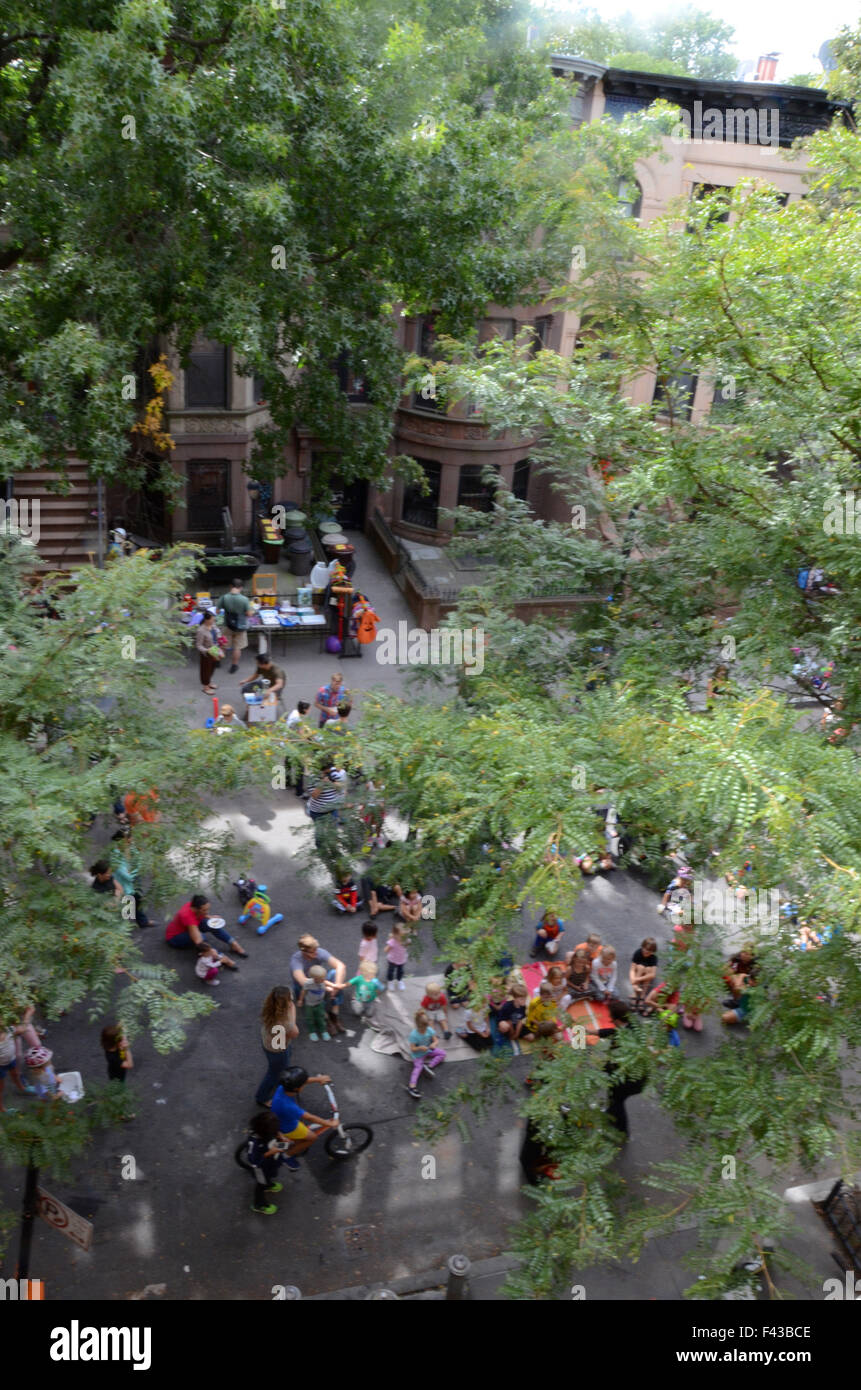 block party in park slope brooklyn new york Stock Photo