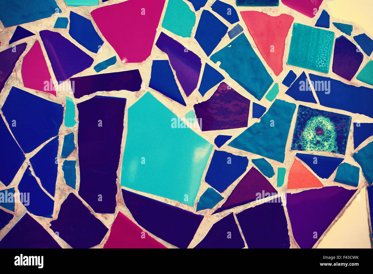 Abstract colorful tile background Stock Photo