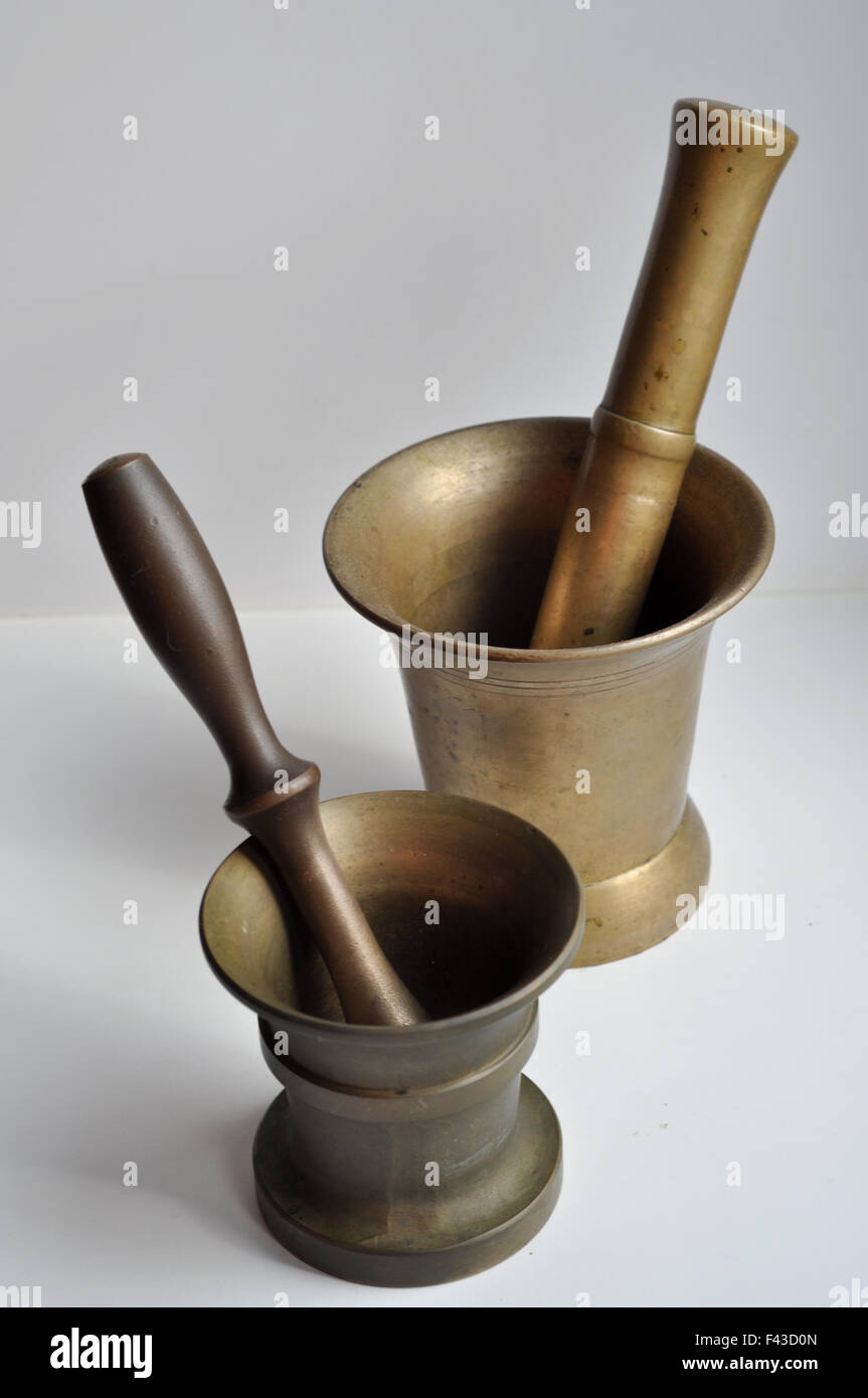 A mortar, and a pestle. Indispensable in the kitchen for a gourmet