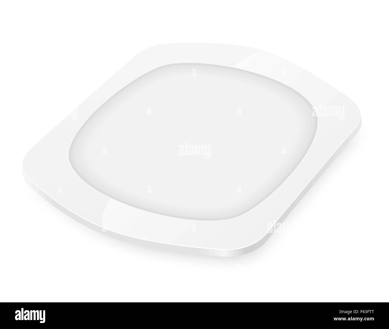 porcelain plate vector illustration isolated on white background Stock ...